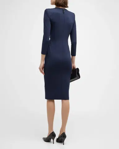 Giorgio Armani Tab Front Jersey Dress | Thumbnail 3 Giorgio Armani Tab Front Jersey Dress | Thumbnail 3
