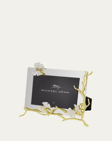 Michael Aram Butterfly Ginkgo White and Gold Frame, 5" x 7" | Thumbnail 2 Michael Aram Butterfly Ginkgo White and Gold Frame, 5" x 7" | Thumbnail 2