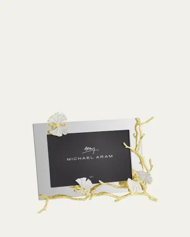Michael Aram Butterfly Ginkgo White and Gold Frame, 5" x 7" | Thumbnail 3 Michael Aram Butterfly Ginkgo White and Gold Frame, 5" x 7" | Thumbnail 3