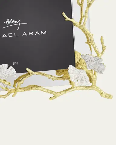 Michael Aram Butterfly Ginkgo White and Gold Frame, 5" x 7" | Thumbnail 5 Michael Aram Butterfly Ginkgo White and Gold Frame, 5" x 7" | Thumbnail 5