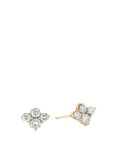 SARA WEINSTOCK 18K Yellow Gold Diamond Cluster Stud Earrings | Thumbnail 1 SARA WEINSTOCK 18K Yellow Gold Diamond Cluster Stud Earrings | Thumbnail 1