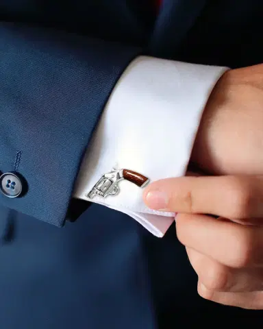 Jan Leslie Men's Gun and Bullet Cufflinks | Thumbnail 2 Jan Leslie Men's Gun and Bullet Cufflinks | Thumbnail 2