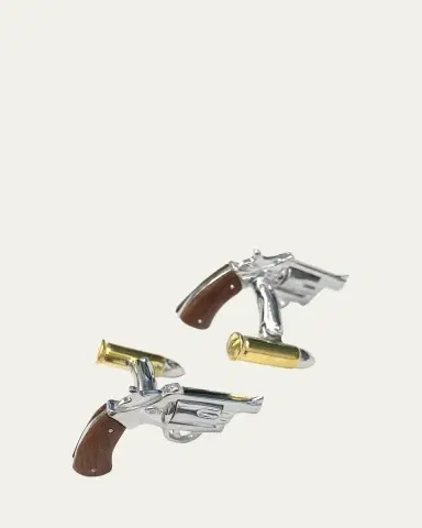 Jan Leslie Men's Gun and Bullet Cufflinks | Thumbnail 3 Jan Leslie Men's Gun and Bullet Cufflinks | Thumbnail 3
