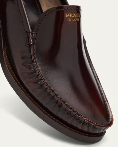 Prada Brushed Leather Loafers | Thumbnail 5 Prada Brushed Leather Loafers | Thumbnail 5