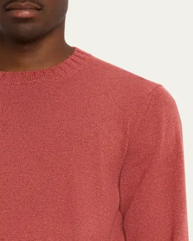 Fioroni Men's Duvet Cashmere Crewneck Sweater | Thumbnail 5 Fioroni Men's Duvet Cashmere Crewneck Sweater | Thumbnail 5