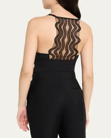 Livy Electra Embroidered Mesh & Microfiber Bodysuit | Thumbnail 3 Livy Electra Embroidered Mesh & Microfiber Bodysuit | Thumbnail 3