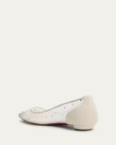 Christian Louboutin Miss Z Degrastra Embellished Mesh Red Sole Ballerina Flats | Thumbnail 2 Christian Louboutin Miss Z Degrastra Embellished Mesh Red Sole Ballerina Flats | Thumbnail 2