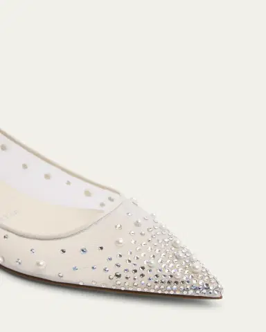 Christian Louboutin Miss Z Degrastra Embellished Mesh Red Sole Ballerina Flats | Thumbnail 3 Christian Louboutin Miss Z Degrastra Embellished Mesh Red Sole Ballerina Flats | Thumbnail 3