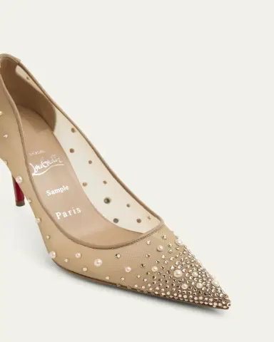 Christian Louboutin 80mm Miss Z Degrastra Embellished Mesh Pumps | Thumbnail 4 Christian Louboutin 80mm Miss Z Degrastra Embellished Mesh Pumps | Thumbnail 4
