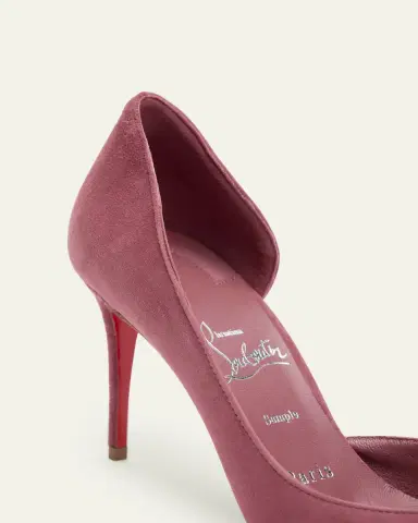 Christian Louboutin 85mm Iriza Suede Half-d'Orsay Pumps | Thumbnail 3 Christian Louboutin 85mm Iriza Suede Half-d'Orsay Pumps | Thumbnail 3