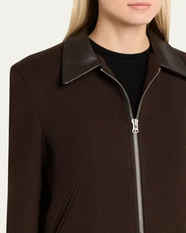 TONYWACK Leather-Trim Wool Jacket | Thumbnail 5 TONYWACK Leather-Trim Wool Jacket | Thumbnail 5