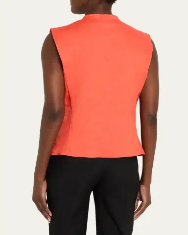 Akris Linen Sleeveless Button-Down Blouse | Thumbnail 3 Akris Linen Sleeveless Button-Down Blouse | Thumbnail 3
