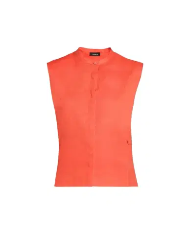 Akris Linen Sleeveless Button-Down Blouse | Thumbnail 1 Akris Linen Sleeveless Button-Down Blouse | Thumbnail 1