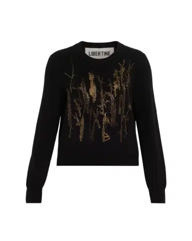 Libertine Crown Of Thorns Cashmere Crewneck Sweater | Thumbnail 1 Libertine Crown Of Thorns Cashmere Crewneck Sweater | Thumbnail 1