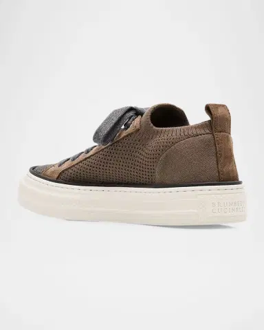 Brunello Cucinelli Monili Knit Low-Top Sneakers | Thumbnail 3 Brunello Cucinelli Monili Knit Low-Top Sneakers | Thumbnail 3