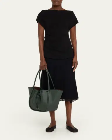 Proenza Schouler Large Ruched Pebbled Leather Tote Bag | Thumbnail 5 Proenza Schouler Large Ruched Pebbled Leather Tote Bag | Thumbnail 5