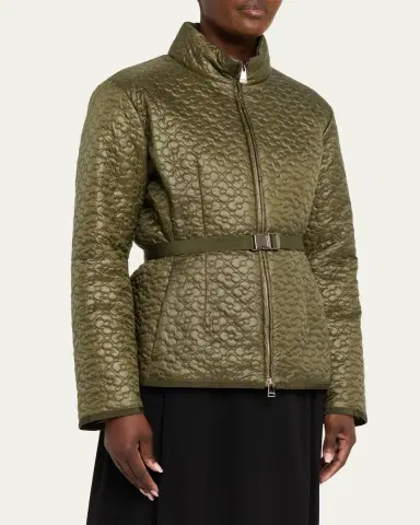 Moncler Geranium Floral-Quilted Short Down Jacket | Thumbnail 4 Moncler Geranium Floral-Quilted Short Down Jacket | Thumbnail 4