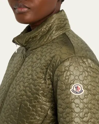 Moncler Geranium Floral-Quilted Short Down Jacket | Thumbnail 5 Moncler Geranium Floral-Quilted Short Down Jacket | Thumbnail 5