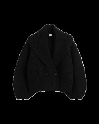 Toteme Shawl-Lapel Oversized Wool Cardigan | Thumbnail 2 Toteme Shawl-Lapel Oversized Wool Cardigan | Thumbnail 2