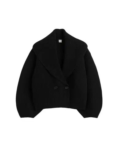 Toteme Shawl-Lapel Oversized Wool Cardigan | Thumbnail 1 Toteme Shawl-Lapel Oversized Wool Cardigan | Thumbnail 1