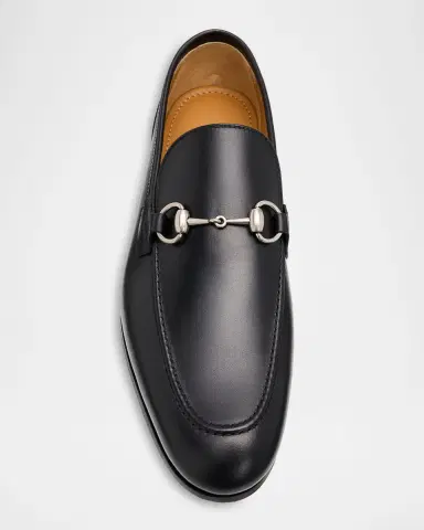 Gucci Men 's Jordaan Moccasin Leather Bit Loafers | Thumbnail 3 Gucci Men 's Jordaan Moccasin Leather Bit Loafers | Thumbnail 3