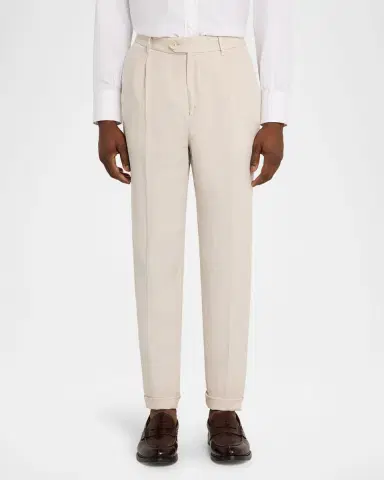 Brunello Cucinelli Men's Wool Straight-Leg Pleated Pants | Thumbnail 3 Brunello Cucinelli Men's Wool Straight-Leg Pleated Pants | Thumbnail 3