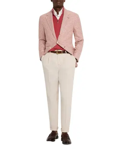Brunello Cucinelli Men's Wool Straight-Leg Pleated Pants | Thumbnail 1 Brunello Cucinelli Men's Wool Straight-Leg Pleated Pants | Thumbnail 1