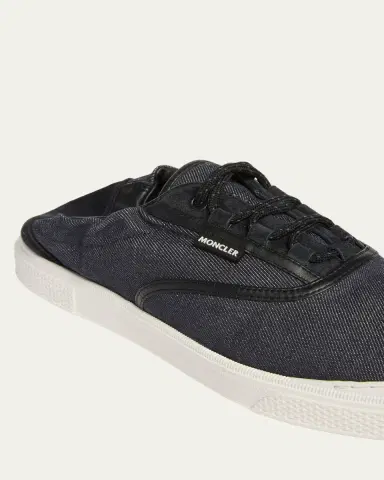 Moncler Men's Vera Leisure Denim Low-Top Sneakers | Thumbnail 5 Moncler Men's Vera Leisure Denim Low-Top Sneakers | Thumbnail 5