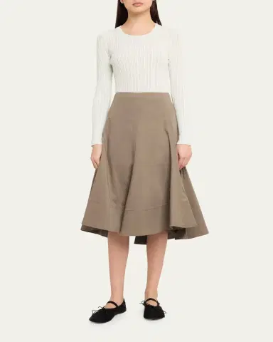 Proenza Schouler Janan Canvas Midi Skirt | Thumbnail 2 Proenza Schouler Janan Canvas Midi Skirt | Thumbnail 2