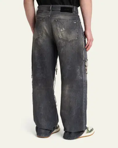 AMIRI Men's Distressed Stretch Straight-Fit Jeans | Thumbnail 3 AMIRI Men's Distressed Stretch Straight-Fit Jeans | Thumbnail 3