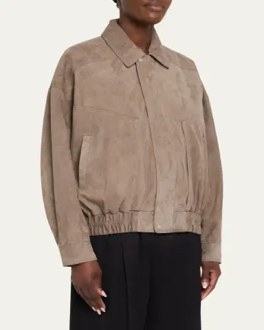 Arma Frederica Suede Bomber Jacket | Thumbnail 4 Arma Frederica Suede Bomber Jacket | Thumbnail 4