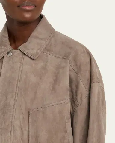 Arma Frederica Suede Bomber Jacket | Thumbnail 5 Arma Frederica Suede Bomber Jacket | Thumbnail 5