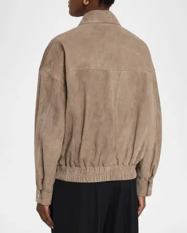 Arma Frederica Suede Bomber Jacket | Thumbnail 7 Arma Frederica Suede Bomber Jacket | Thumbnail 7