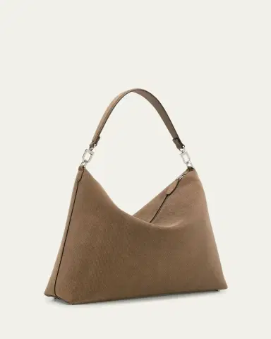 Toteme Medium Bevel Corduroy-Effect Suede Shoulder Bag | Thumbnail 3 Toteme Medium Bevel Corduroy-Effect Suede Shoulder Bag | Thumbnail 3