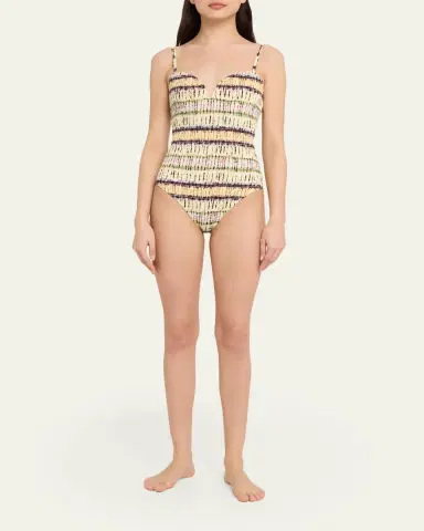 Ulla Johnson Biarritz Smocked One-Piece Swimsuit | Thumbnail 2 Ulla Johnson Biarritz Smocked One-Piece Swimsuit | Thumbnail 2