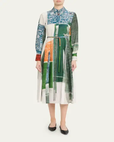 Jason Wu Collection x Robert Rauschenberg Sandwashed Silk Midi Shirtdress | Thumbnail 2 Jason Wu Collection x Robert Rauschenberg Sandwashed Silk Midi Shirtdress | Thumbnail 2