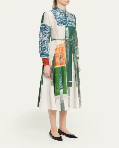 Jason Wu Collection x Robert Rauschenberg Sandwashed Silk Midi Shirtdress | Thumbnail 4 Jason Wu Collection x Robert Rauschenberg Sandwashed Silk Midi Shirtdress | Thumbnail 4