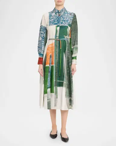 Jason Wu Collection x Robert Rauschenberg Sandwashed Silk Midi Shirtdress | Thumbnail 6 Jason Wu Collection x Robert Rauschenberg Sandwashed Silk Midi Shirtdress | Thumbnail 6