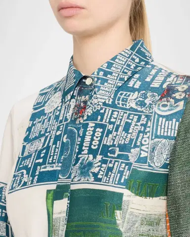 Jason Wu Collection x Robert Rauschenberg Sandwashed Silk Midi Shirtdress | Thumbnail 9 Jason Wu Collection x Robert Rauschenberg Sandwashed Silk Midi Shirtdress | Thumbnail 9