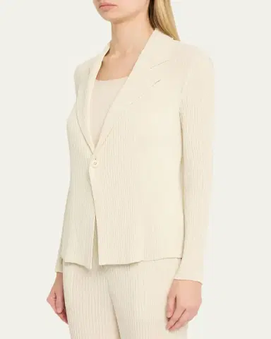Issey Miyake Hatching Plisse Knit Single-Breasted Jacket | Thumbnail 4 Issey Miyake Hatching Plisse Knit Single-Breasted Jacket | Thumbnail 4