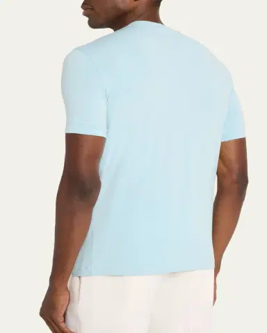 Giorgio Armani Men's Short-Sleeved Cotton Jersey T-Shirt | Thumbnail 3 Giorgio Armani Men's Short-Sleeved Cotton Jersey T-Shirt | Thumbnail 3