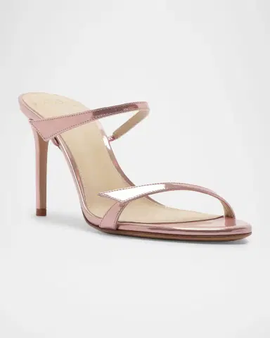 Alexandre Birman 85mm Tita Metallic Leather Mule Sandals | Thumbnail 2 Alexandre Birman 85mm Tita Metallic Leather Mule Sandals | Thumbnail 2