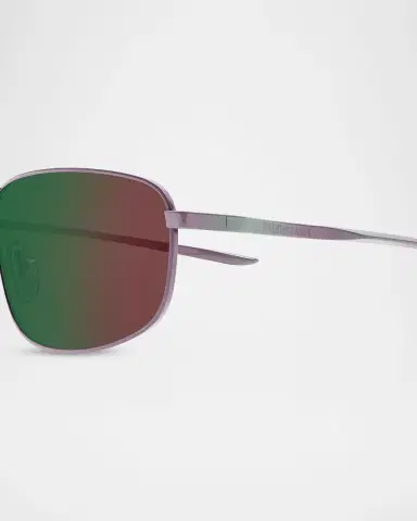 Balenciaga Men 's BB0494SA-005 Metal and Nylon Rectangle Sunglasses | Thumbnail 2 Balenciaga Men 's BB0494SA-005 Metal and Nylon Rectangle Sunglasses | Thumbnail 2