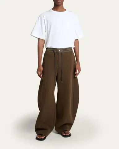 sacai Men's Sponge Barrel-Leg Sweatpants | Thumbnail 2 sacai Men's Sponge Barrel-Leg Sweatpants | Thumbnail 2