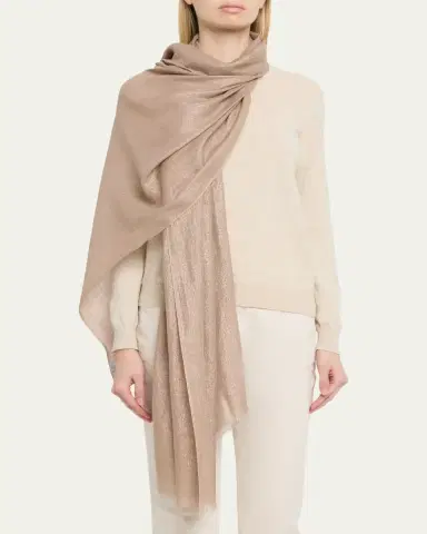 Brunello Cucinelli Sparkling Cashmere & Silk Scarf | Thumbnail 3 Brunello Cucinelli Sparkling Cashmere & Silk Scarf | Thumbnail 3