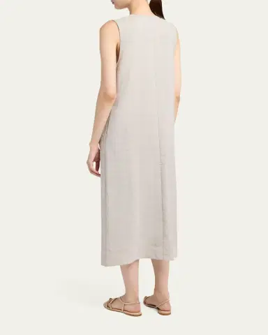Giorgio Armani Sleeveless Silk Maxi Shirtdress | Thumbnail 3 Giorgio Armani Sleeveless Silk Maxi Shirtdress | Thumbnail 3