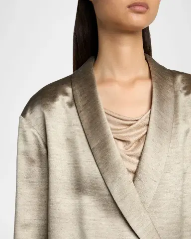 Giorgio Armani Silk Double-Breasted Blazer Jacket | Thumbnail 9 Giorgio Armani Silk Double-Breasted Blazer Jacket | Thumbnail 9