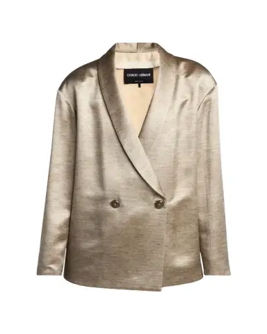 Giorgio Armani Silk Double-Breasted Blazer Jacket | Thumbnail 1 Giorgio Armani Silk Double-Breasted Blazer Jacket | Thumbnail 1