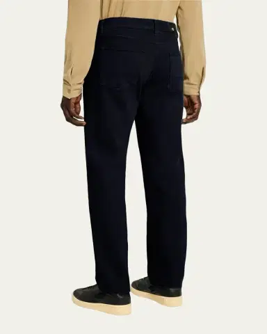 Stone Island Men's Cotton Denim Straight Leg Five-Pocket Pants | Thumbnail 3 Stone Island Men's Cotton Denim Straight Leg Five-Pocket Pants | Thumbnail 3