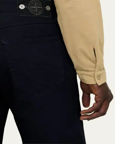 Stone Island Men's Cotton Denim Straight Leg Five-Pocket Pants | Thumbnail 5 Stone Island Men's Cotton Denim Straight Leg Five-Pocket Pants | Thumbnail 5
